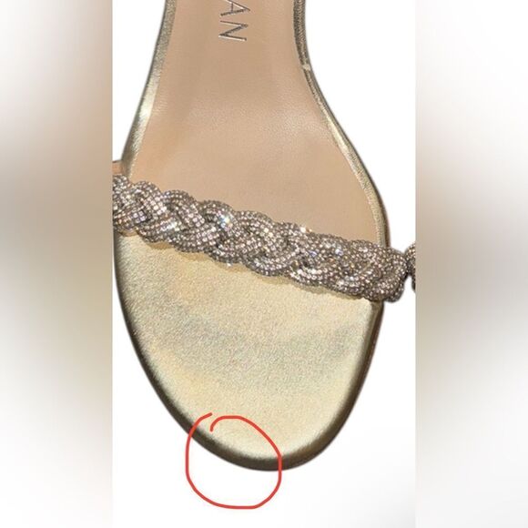 Stuart Weitzman Nearlynude Highshine Sandal in Plantino Size 8 - Picture 11 of 11